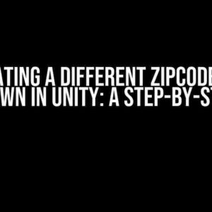 Generating a Different Zipcode after Each Spawn in Unity: A Step-by-Step Guide