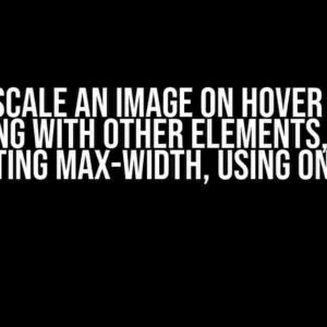 How to Scale an Image on Hover Without Messing with Other Elements, While Respecting Max-Width, Using Only CSS?